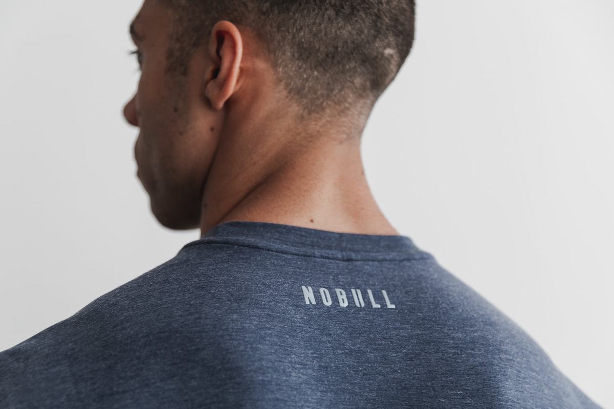 Nobull Crossfit® Sleeveless Men's T Shirts Navy | Australia (ST6320)